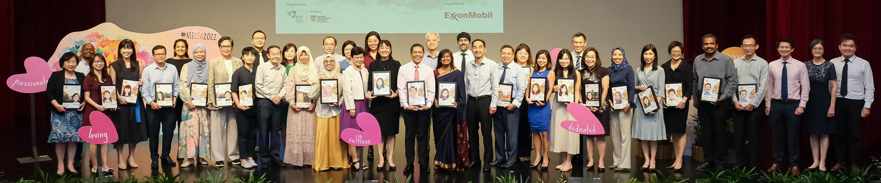 Group photo of award winners at the biennial Caring Teacher Awards in Singapore (Sep 2022)