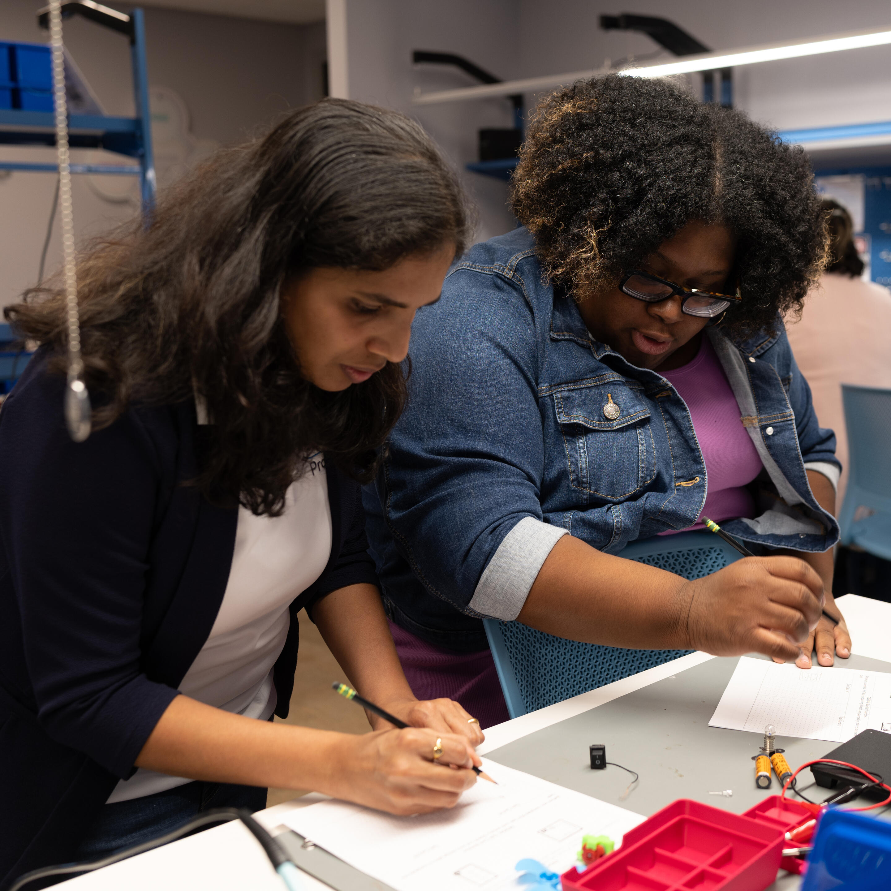 Teachers Priyanka and Taylor, participants in the UH STELLAR program, took part in an October professional development workshop at the Houston TETC
