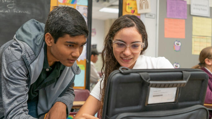 Students engage with Texas standards-aligned resources during class
