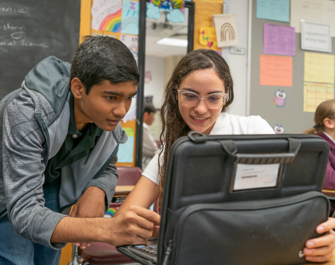 Students engage with Texas standards-aligned resources during class