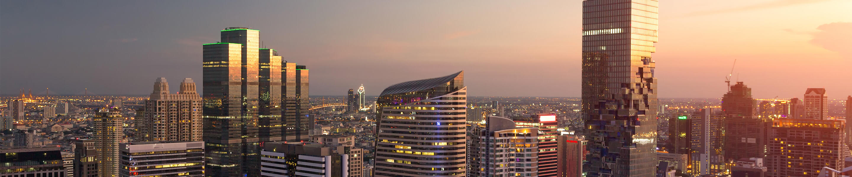 city skyline in Thailand