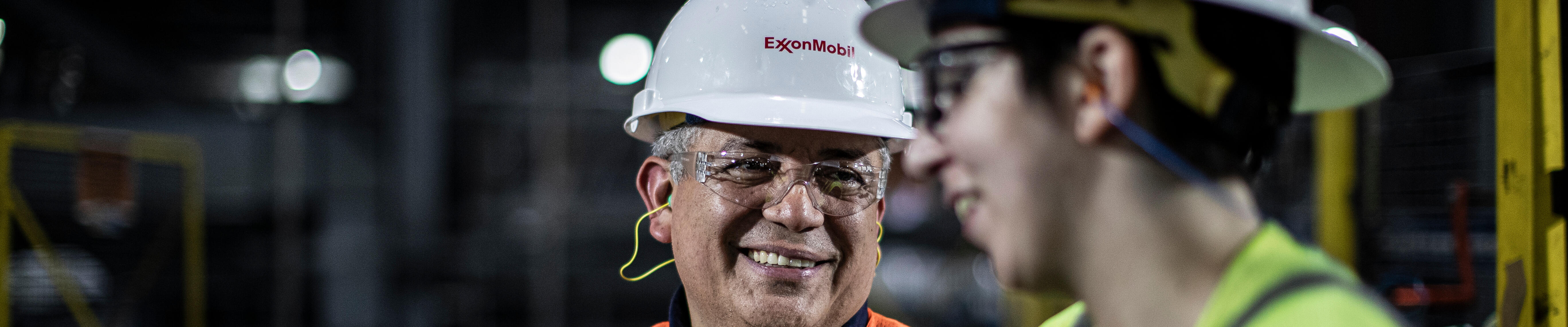 Mont Belvieu Plastic Plant employees wearing safety gear