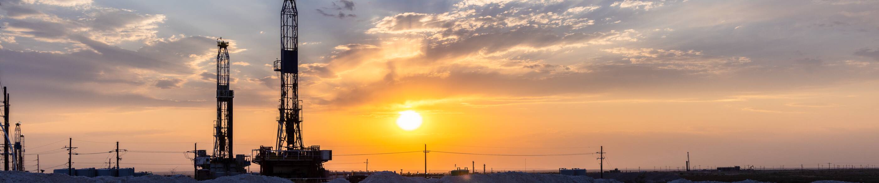 Facility at sunset