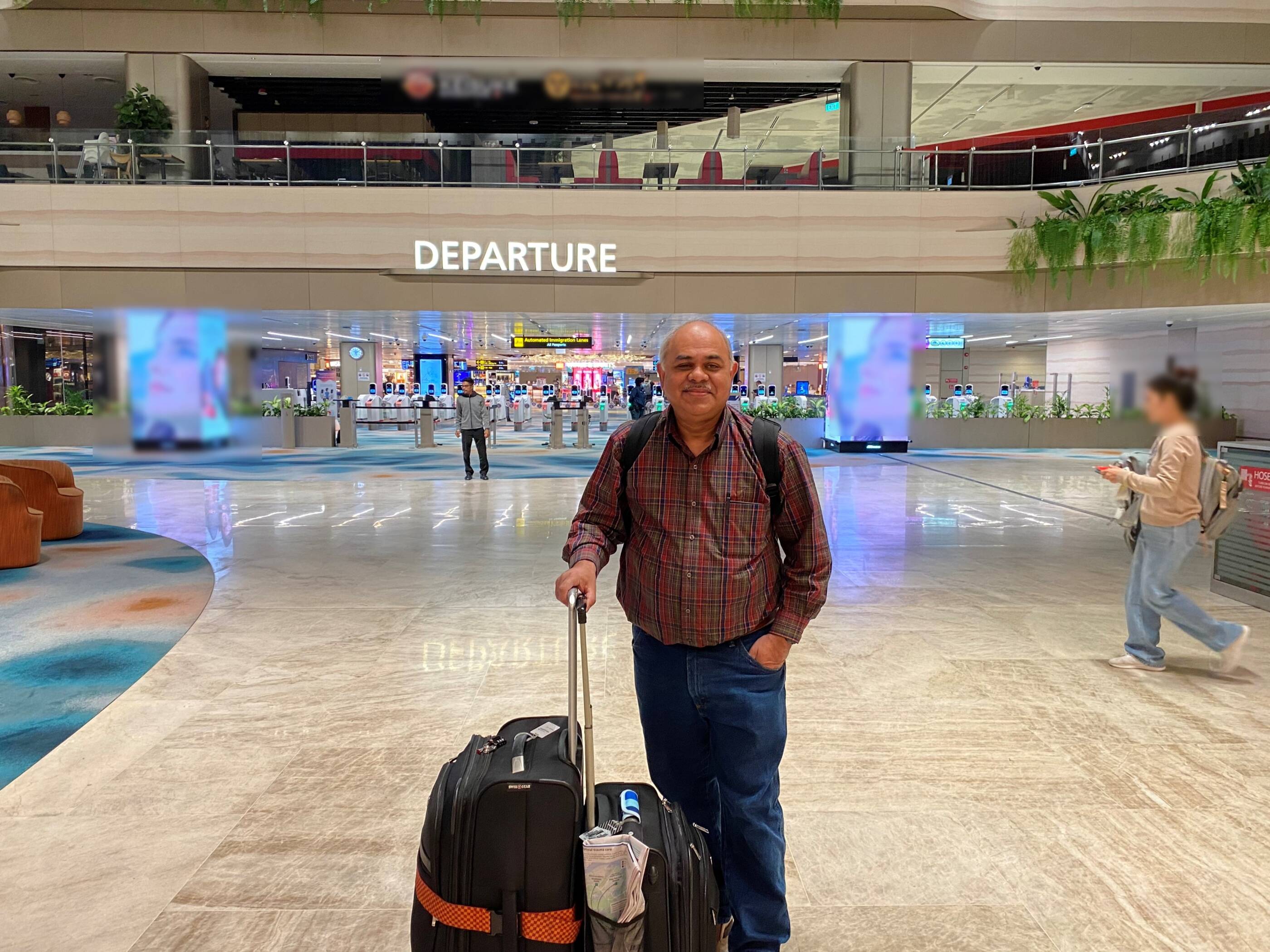 Tahmid Mizan at Singapore Changi Airport departure