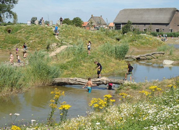 Speelnatuur, the nature playground,  on the island of Tiengemeten near Rotterdam