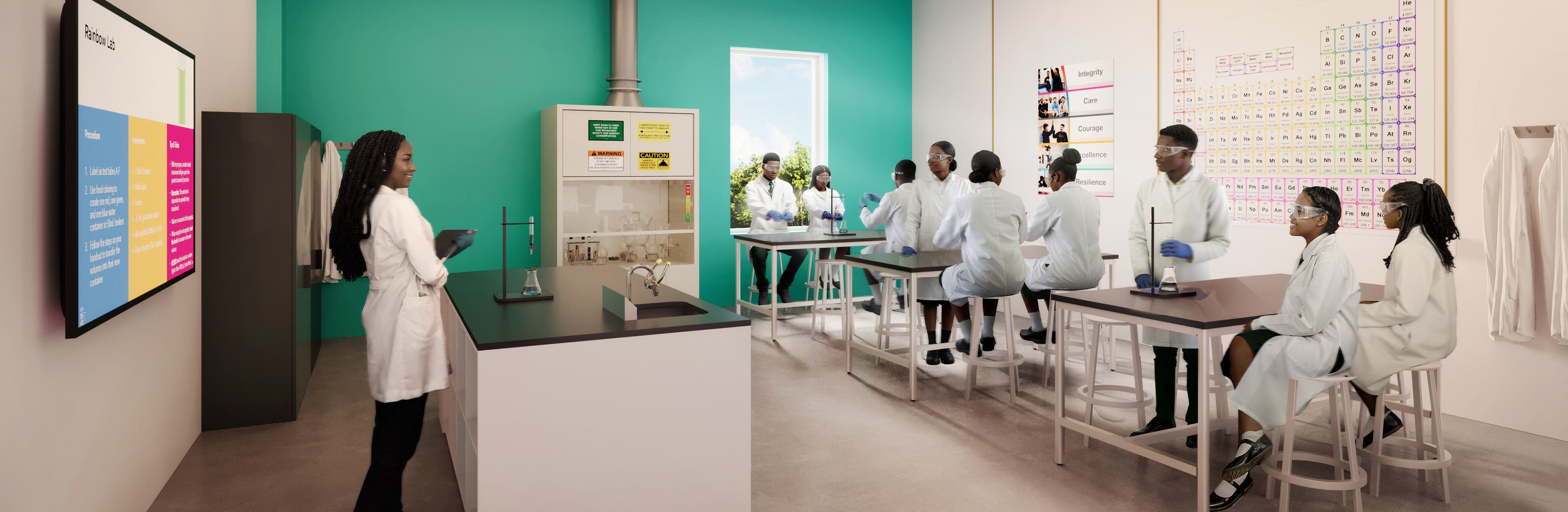 Image Rendering of ExxonMobil Foundation Georgetown STEM Centre Opening at the University of Guyana in 2029.